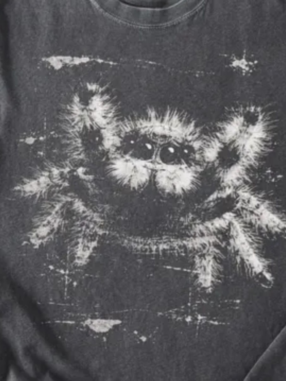 Gildan Short Sleeve Tee with White Spider Graphic, Halloween shirt - Picture 2 of 2